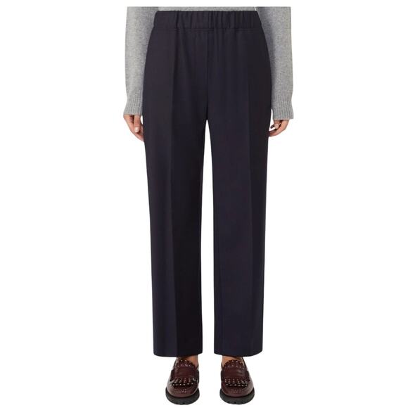 Max Mara Weekend Women's Hateley Soft Wool Flannel Pull-on Trousers Navy, size 2 - Picture 1 of 10